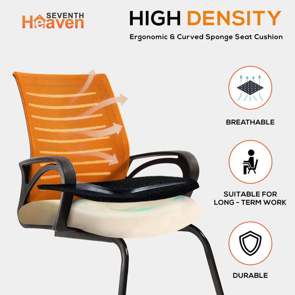 Blaze Mid-Back (C- Base) Office Chair – Ergonomic, Durable & Versatile (Orange)