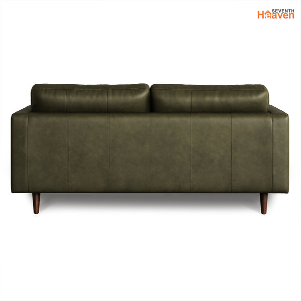 Vienna 2 Seater Sofa- ( Leatherette Fabric - Green )