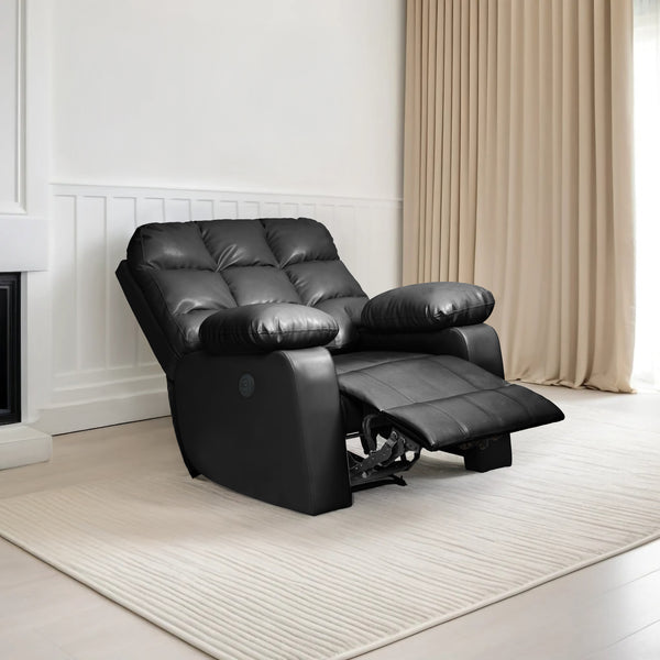 Lumina 1 Seater Motorised Recliner – ( Spacious, Luxurious & DIY-Friendly - Black )