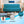 Florida Neo 4 Seater Wooden Sofa Cum Bed - ( Premium Molfino Fabric- Sky Blue )