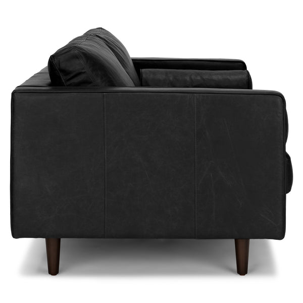 Vienna 2 Seater Sofa- ( Leatherette Fabric - Black )