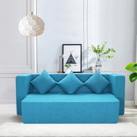 flipper x sofa cum bed 3 seater same cushion jute fabric maroon copy