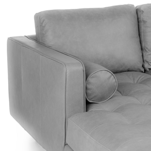 Vienna 6 Seater Sofa Left Corner - ( Leatherette Fabric - Grey )