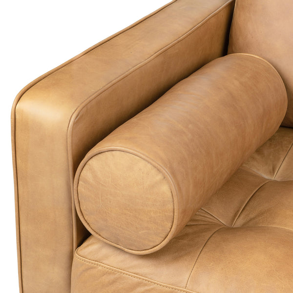 Vienna 3 Seater Sofa- ( Leatherette Fabric - Tan )