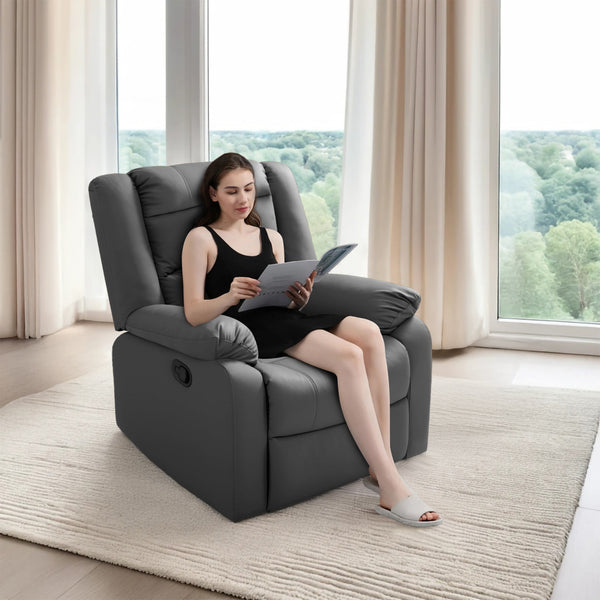 Oslo 1 Seater Recliner – ( Spacious, Luxurious & DIY-Friendly - Grey )