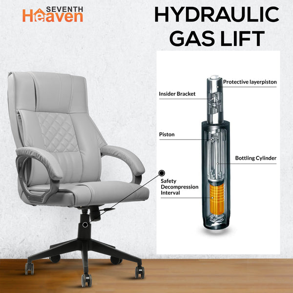 Magnum Mid-Back Office Chair – Ergonomic, Durable & Versatile (Leatherett - Grey)