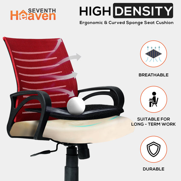 Bolt Mid-Back Office Chair – Ergonomic, Durable & Versatile ( Red )