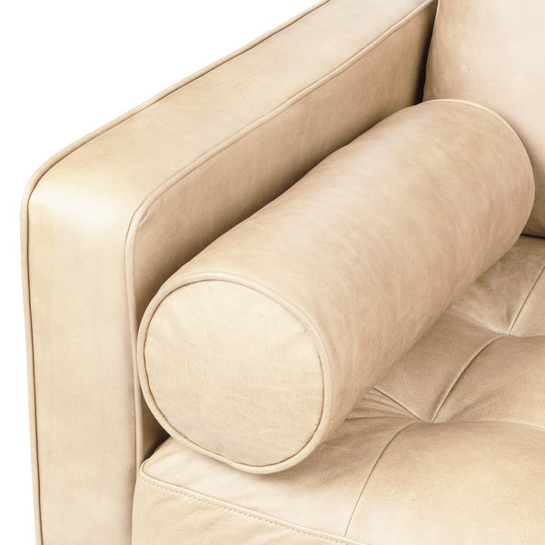 Vienna 3 Seater Sofa- ( Leatherette Fabric - Beige )