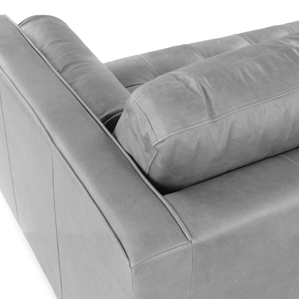 Vienna 2 Seater Sofa- ( Leatherette Fabric - Grey )