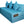Rejoice Sofa Cum Bed Cover - 3 Seater, Plain Cushion ( Jute Fabric,  Sky Blue )