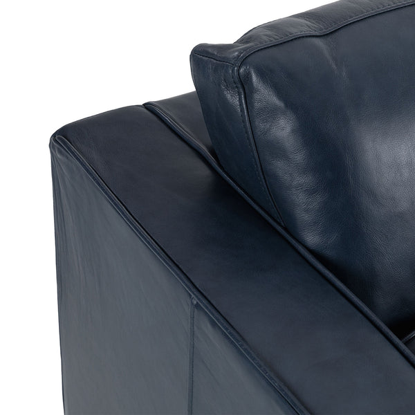 Vienna 1 Seater Sofa- ( Leatherette Fabric - Blue )