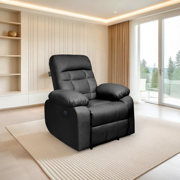 Havana 1 Seater Motorised Recliner – ( Spacious, Luxurious & DIY-Friendly- Black )