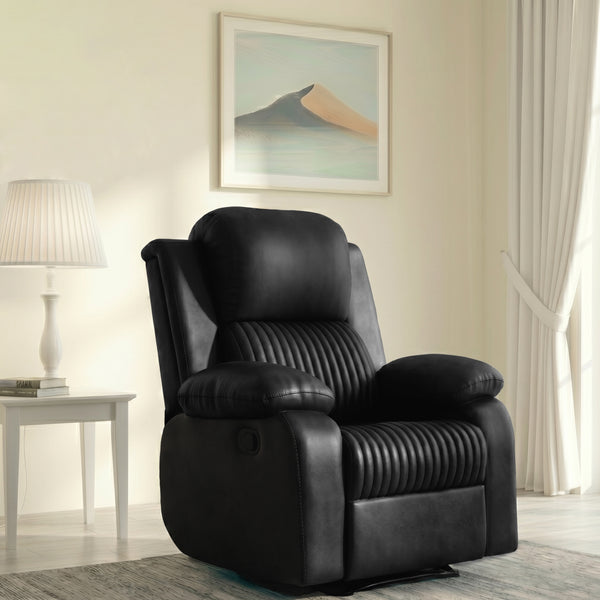 Miami 1 Seater Recliner – ( Spacious, Luxurious & DIY-Friendly- Black )