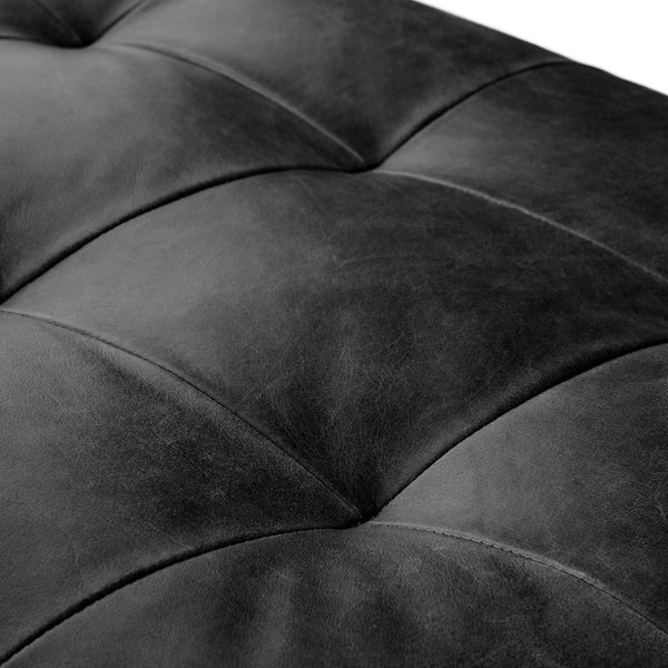Vienna 6 Seater Sofa Right Corner - ( Leatherette Fabric - Black )
