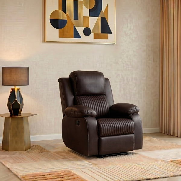 Miami 1 Seater Recliner – ( Spacious, Luxurious & DIY-Friendly- Brown )