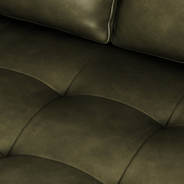 Vienna 3 Seater Sofa- ( Leatherette Fabric - Green )