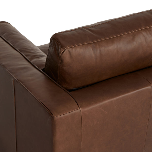 Vienna 3 Seater Sofa- ( Leatherette Fabric - Brown )