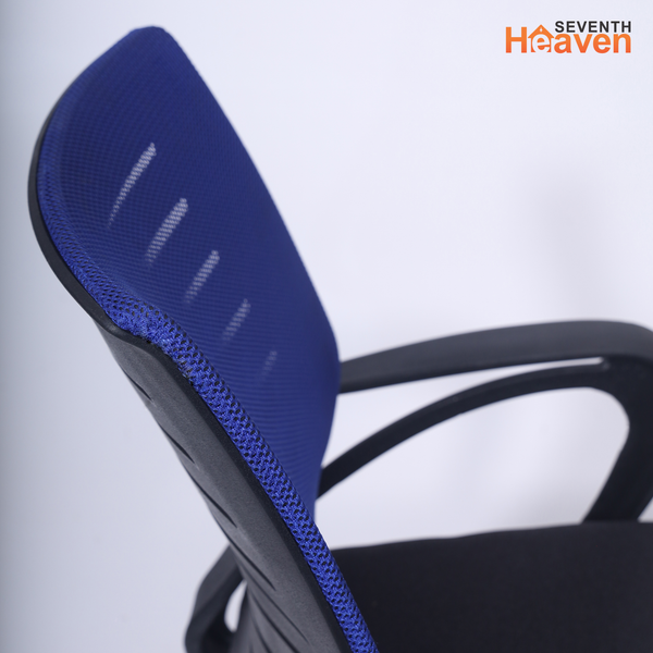 Blaze Mid-Back Office Chair – Ergonomic, Durable & Versatile (Blue)