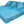 Rejoice Sofa Cum Bed Cover - 3 Seater, Plain Cushion ( Jute Fabric,  Sky Blue )