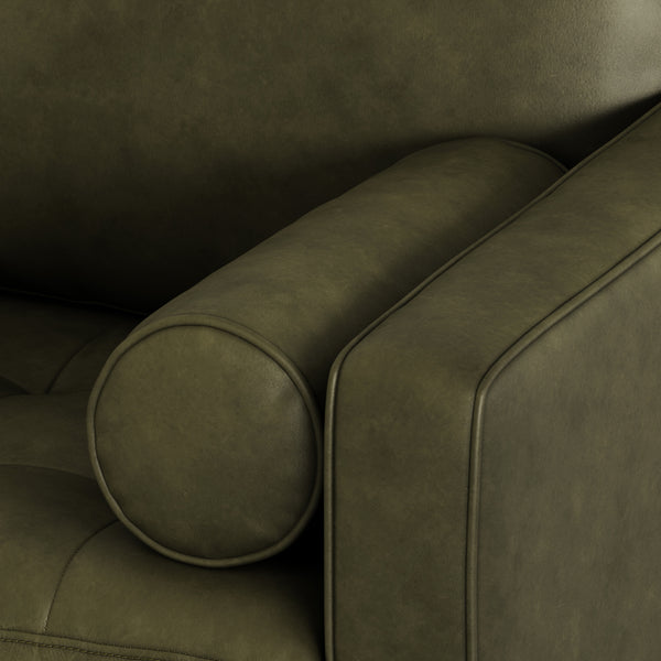 Vienna 2 Seater Sofa- ( Leatherette Fabric - Green )