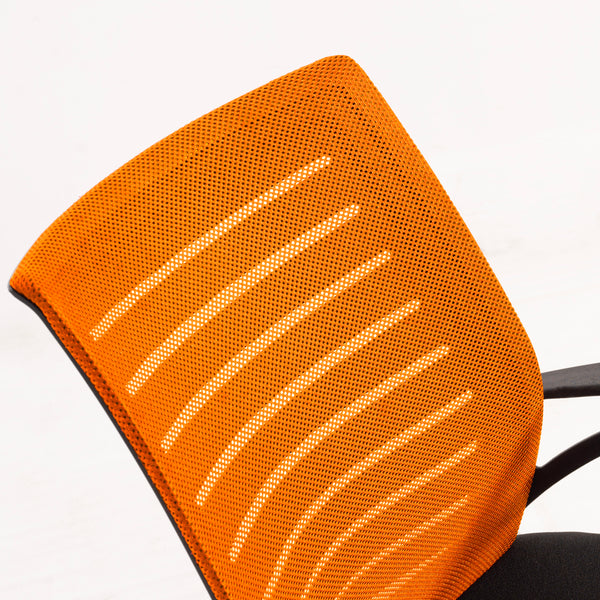 Blaze Mid-Back (C- Base) Office Chair – Ergonomic, Durable & Versatile (Orange)