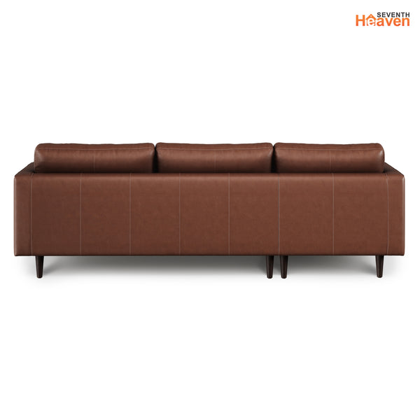 Vienna 6 Seater Sofa Left Corner - ( Leatherette Fabric - Taos Brown )