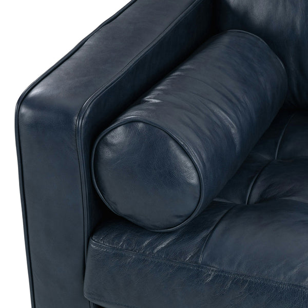 Vienna 2 Seater Sofa- ( Leatherette Fabric - Blue )