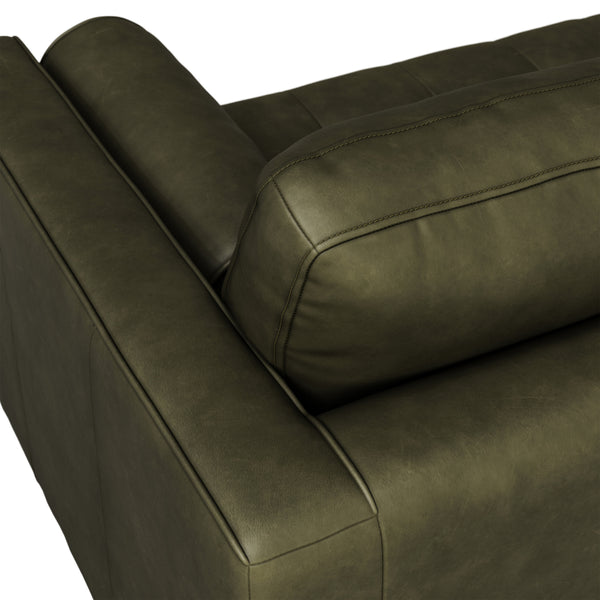 Vienna 3 Seater Sofa- ( Leatherette Fabric - Green )