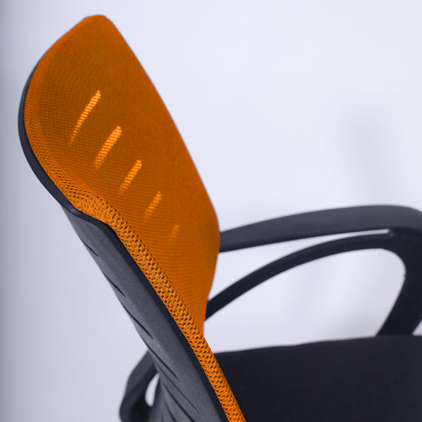 Bolt Mid-Back Office Chair – Ergonomic, Durable & Versatile ( Orange )