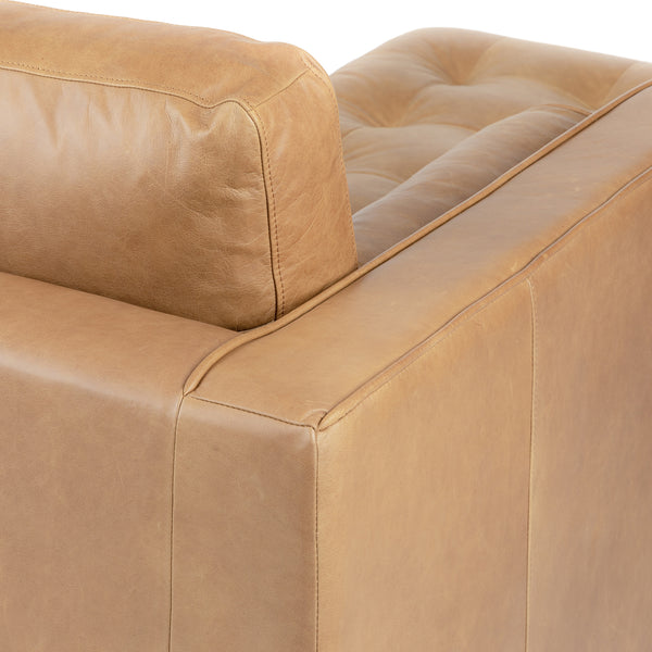 Vienna 6 Seater Sofa Right Corner - ( Leatherette Fabric - Tan )
