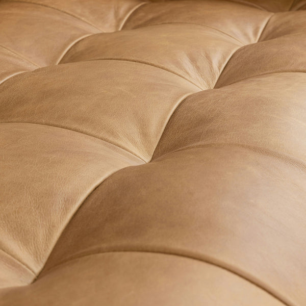 Vienna 3 Seater Sofa- ( Leatherette Fabric - Tan )