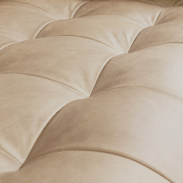 Vienna 3 Seater Sofa- ( Leatherette Fabric - Beige )