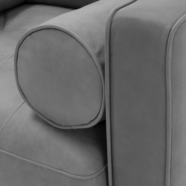 Vienna 1 Seater Sofa- ( Leatherette Fabric - Grey )
