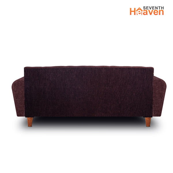 Milan 5 Seater with 2 Ottoman- ( Premium Molfino Fabric- Brown )