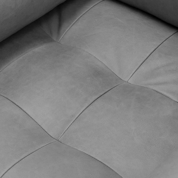 Vienna 1 Seater Sofa- ( Leatherette Fabric - Grey )