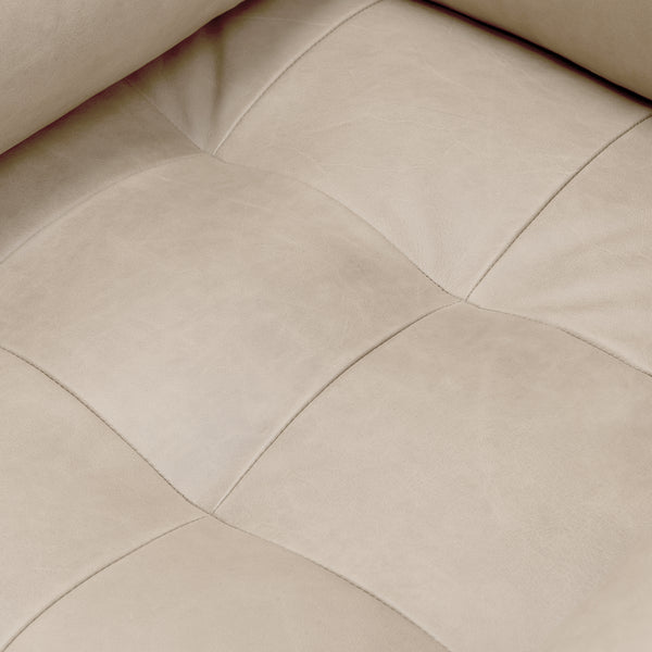 Vienna 1 Seater Sofa- ( Leatherette Fabric - Beige )