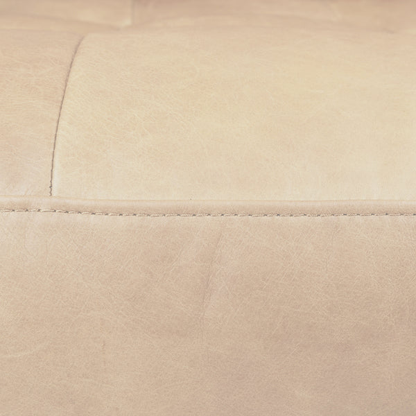 Vienna 3 Seater Sofa- ( Leatherette Fabric - Beige )
