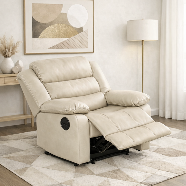 Oslo 1 Seater Motorised Recliner – ( Spacious, Luxurious & DIY-Friendly - Beige )