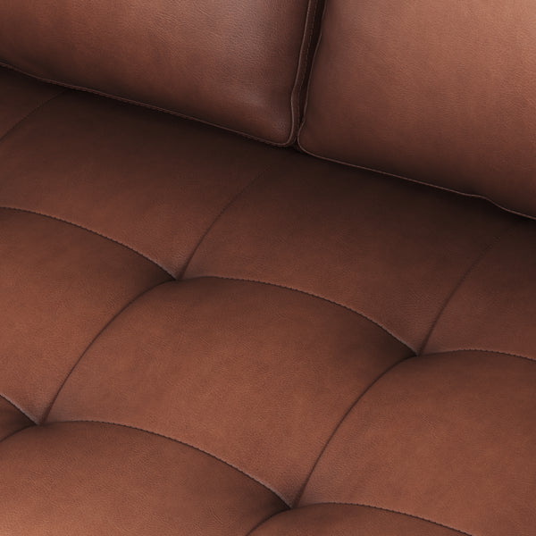 Vienna 2 Seater Sofa- ( Leatherette Fabric - Brown )