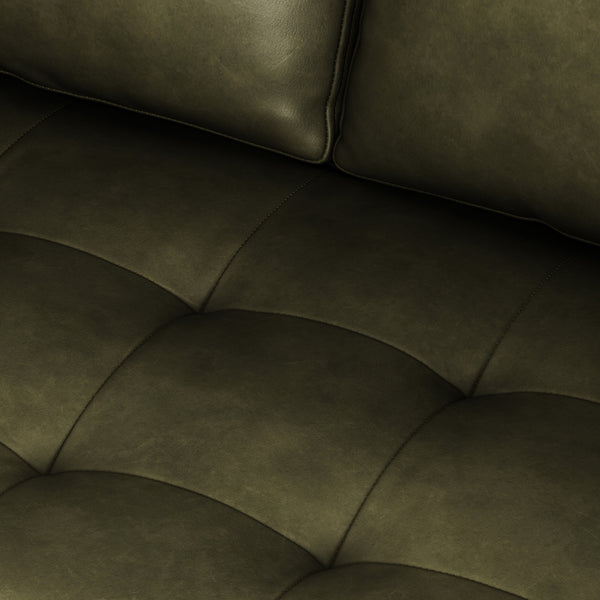 Vienna 2 Seater Sofa- ( Leatherette Fabric - Green )