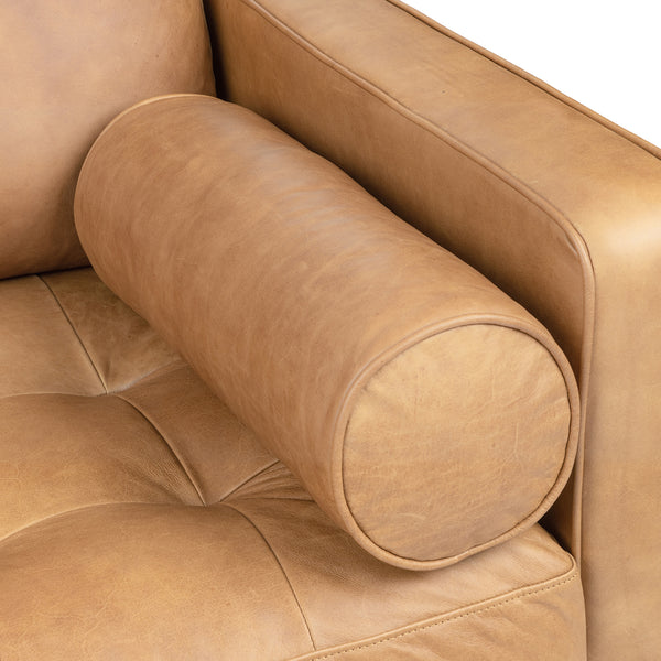 Vienna 6 Seater Sofa Right Corner - ( Leatherette Fabric - Tan )