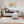 Sydney 4 Seater Sofa with Ottoman- ( Plush Suede Fabric- Grey )