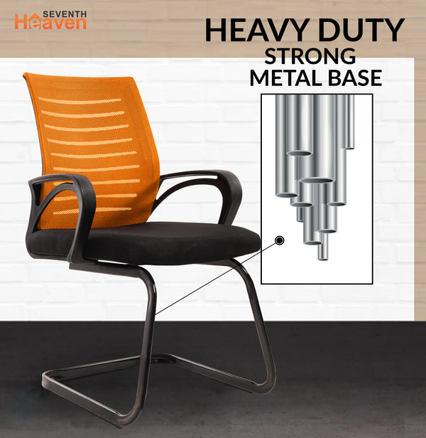 Blaze Mid-Back (C- Base) Office Chair – Ergonomic, Durable & Versatile (Orange)