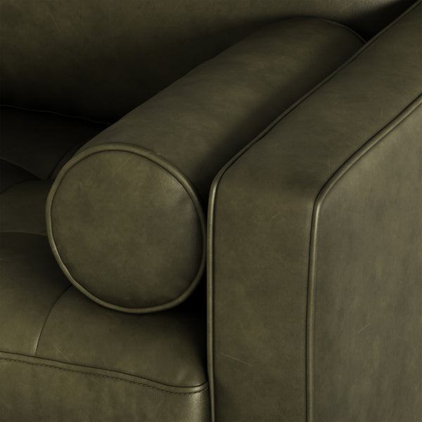 Vienna 3 Seater Sofa- ( Leatherette Fabric - Green )