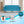 Lisbon Neo 3 Seater Wooden Sofa Cum Bed - ( Premium Molfino Fabric- Sky Blue )