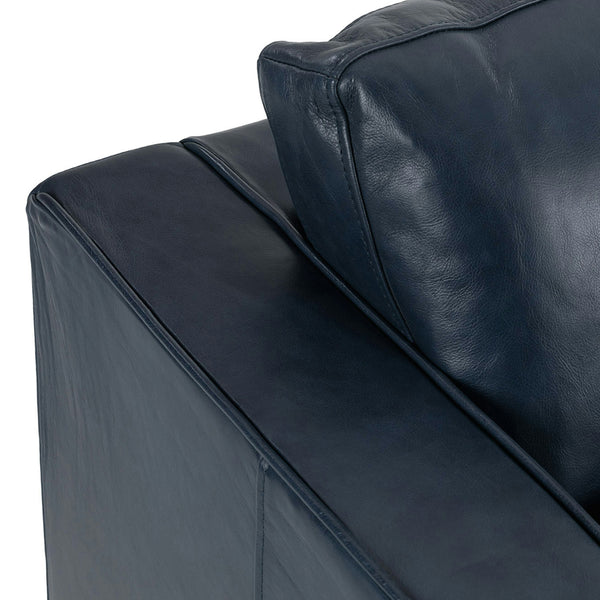 Vienna 2 Seater Sofa- ( Leatherette Fabric - Blue )