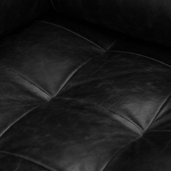 Vienna 3 Seater Sofa- ( Leatherette Fabric - Black )