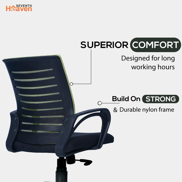 Blaze Mid-Back Office Chair – Ergonomic, Durable & Versatile (Green)