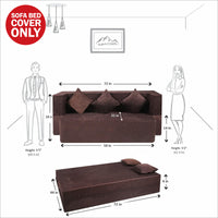 cover of brown morphino fabric flipperx sofa bed