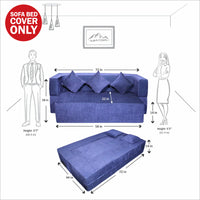 cover of blue morphino fabric flipperx sofa bed